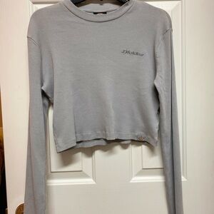 Dickies Light Gray Ribbed Crop Top